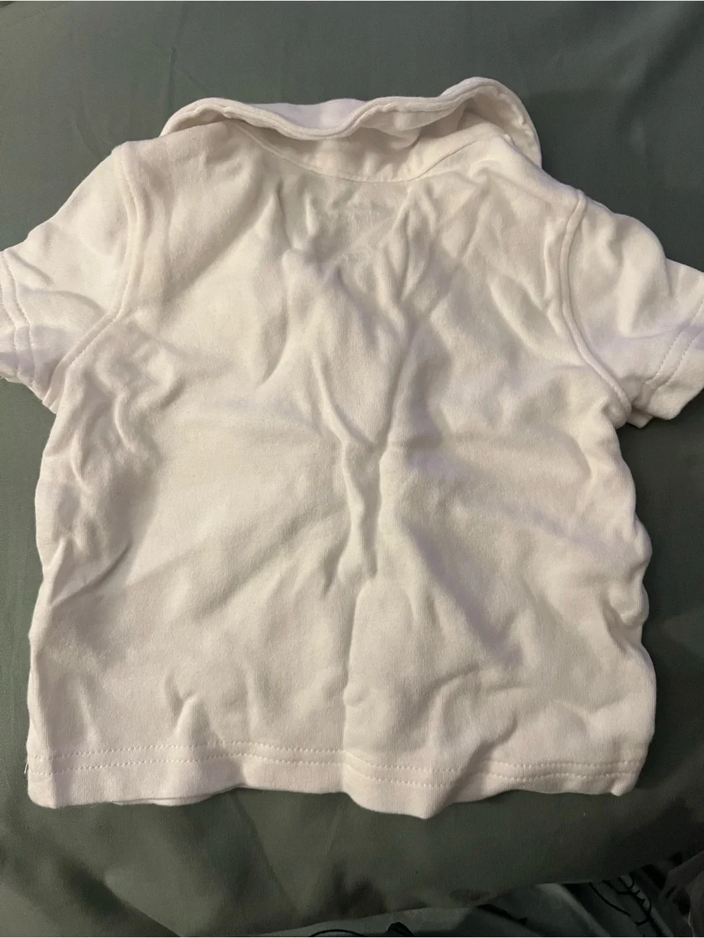 Carter's White Polo Shirt with Dark gray Drawstring Shorts